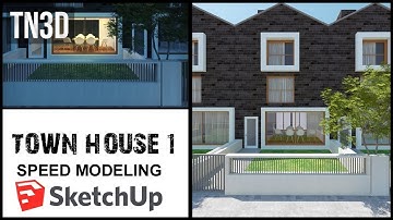 Sketch up Speed Build 1 - Modern Town House 3D Modelling