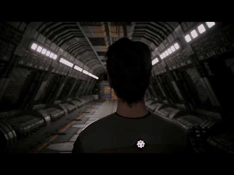 blender sci-fi corridor walk animation