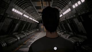 blender sci-fi corridor walk animation