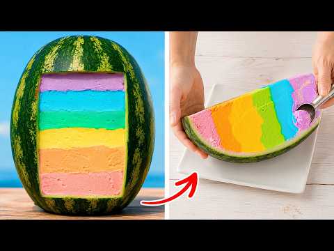 ¡Refresca tu verano con helado de sandía! 🍉✨ Postres congelados que debes probar