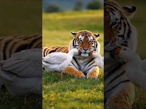 A tiger getting its beard trimmed. #shorts ##youtubeshorts #funny #comedy #viral #trending #animals