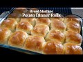 Bread machine fluffy potato dinner rolls