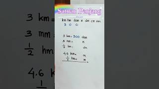 cara mudah belajar matematika sd satuan panjang (jarak)... #mathtrick #mathtutor #satuanpanjang