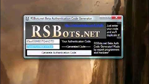 RSBots.net Authentication Code Generator V2