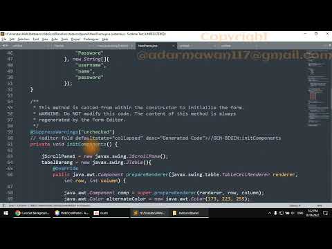 Cara Menambah Custom Code Kedalam InitComponents JAVA Netbeans