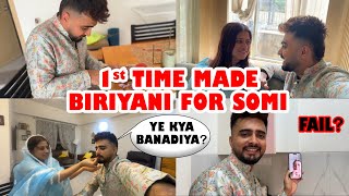 FIRST TIME MADE BIRIYANI FOR MY WIFE || YE KYA HOGAYA😱😱