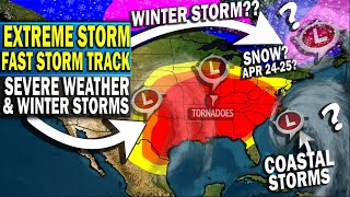 ⚠ Huge Rare Winter Storm Apr 2425?!? Extreme Storms with Catastrophic Severe Weather Outbreaks