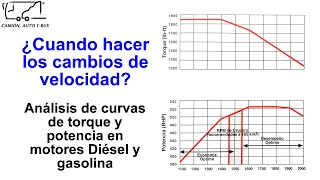 ¿Cuándo hacer los cambios de velocidad? | Curvas de potencia y torque de motor