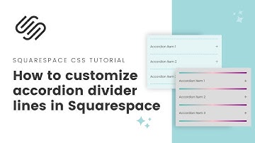 How to customize accordion block divider lines in Squarespace // Squarespace CSS Tutorial