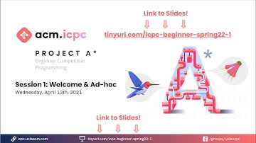 ACM ICPC | Beginner Track++ Spring 22 #1: Welcome & Ad-hoc