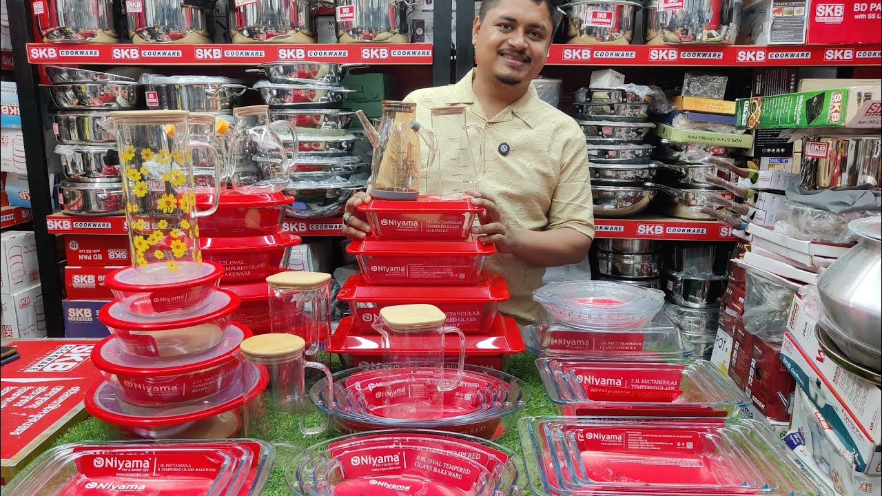 Niyama ব্রান্ডের সকল সাইজ ও ডিজাইনের টেম্পার গ্লাসের সারভিং ডিশের দাম।@MrsHomemakerBD