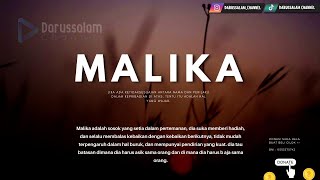 Nebak Sifat dan Karakter Nama Malika !