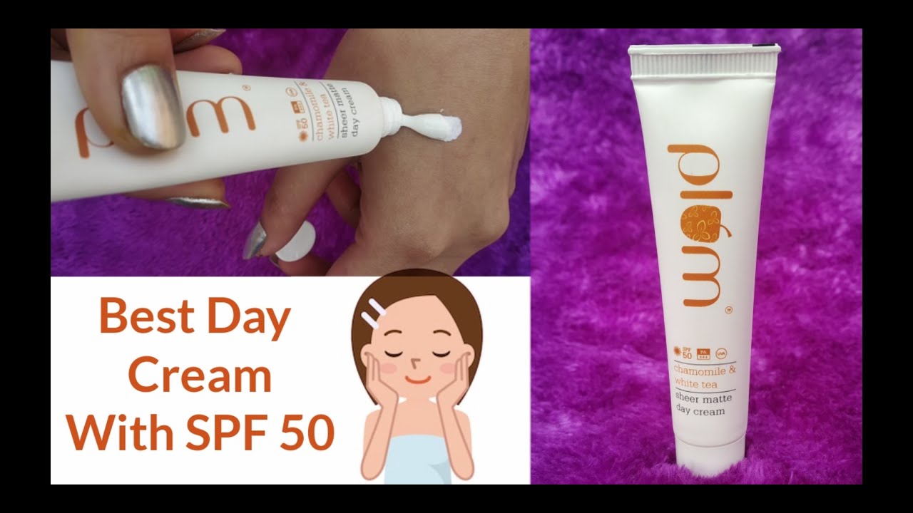 Plum Chamomile & White Tea Sheer Matte Day Cream SPF50 PA+++ UVA PLUM