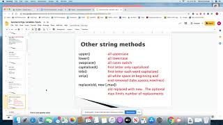 Python Lesson 4: Special Strings and Variables