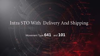 Intra Sto process  ( 641 and 101 with delivery & shipping )