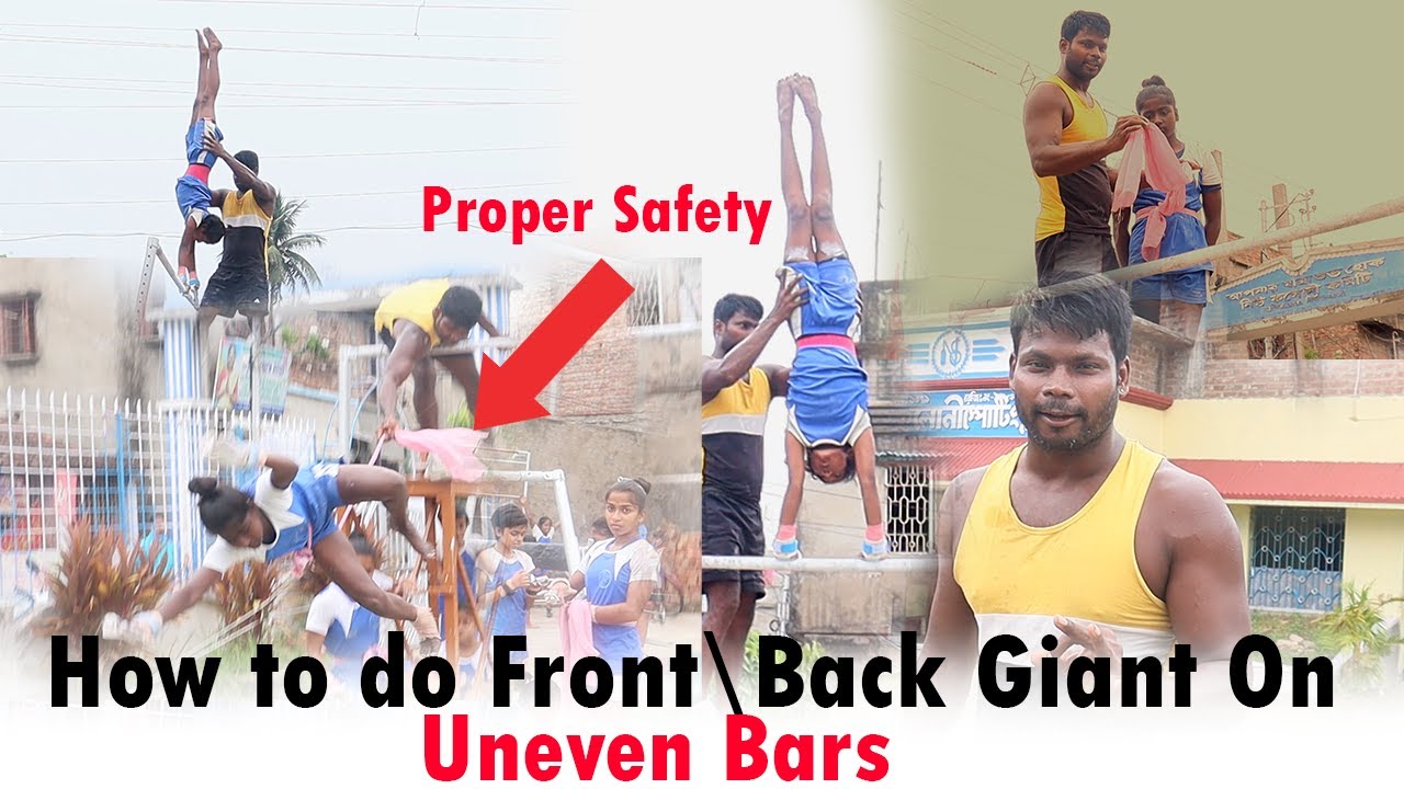 How to do Front\Back Giant On Uneven Bars With Proper Safety YouTube