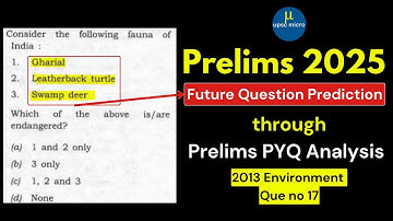 UPSC Prelims 2013 Environment PYQ | Detailed Analysis & Value Addition | UPSC 2025 Preparation