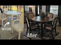 Table makeover | Outdated to new again! Dining room table transformation! DIY on a budget.