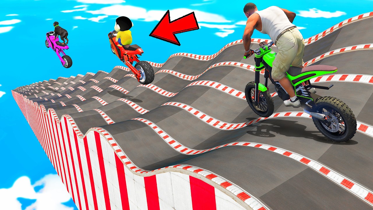 SHINCHAN AND FRANKLIN TRIED THE IMPOSSIBLE LONGEST BUMPY ROADS PARKOUR CHALLENGE GTA 5