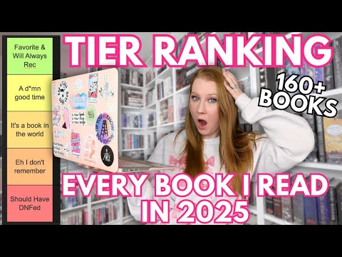 tier ranking *every* book I read in 2025 ✨📚 160+ Books!
