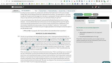How to use the annotation tool to answer in CommonLit