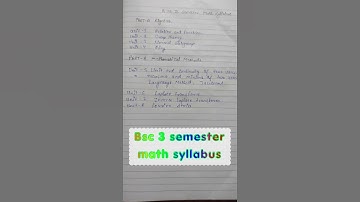 bsc semester 3 math syllabus #algebra #mathematical method #ccsu #syllabus #shorts #shortvideo