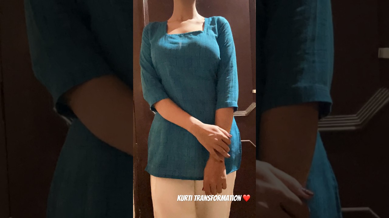 kurti transformation| new short kurti from old suit  