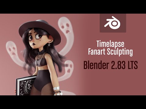 Blender 2.83 Sculpting Timelapse - Gothic Witch