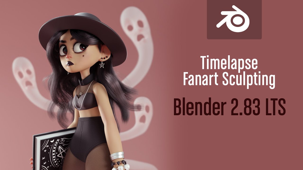 Download Blender 2.83 Sculpting Timelapse - Gothic Witch