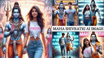 How To Create Instagram Viral 3D Ai Mahashivratri Name Images | shivratri t shirt photo video edit