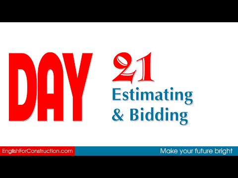 Video [5 từ vựng tiếng Anh xây dựng] ngày 21 - Estimating... - youtube