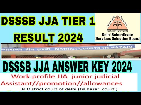 Dsssb JJA answer key 2024 