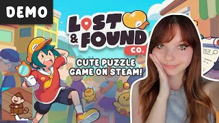 let's play a cozy new puzzle game, lost and found co. on steam!!! (demo playthrough)