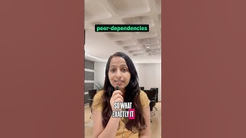 Peer-Dependencies in package.json .​⁠@NishaSingla