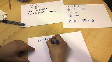 How to differentiate y=tanx (implicit and logarithmic differentiation: method 1)