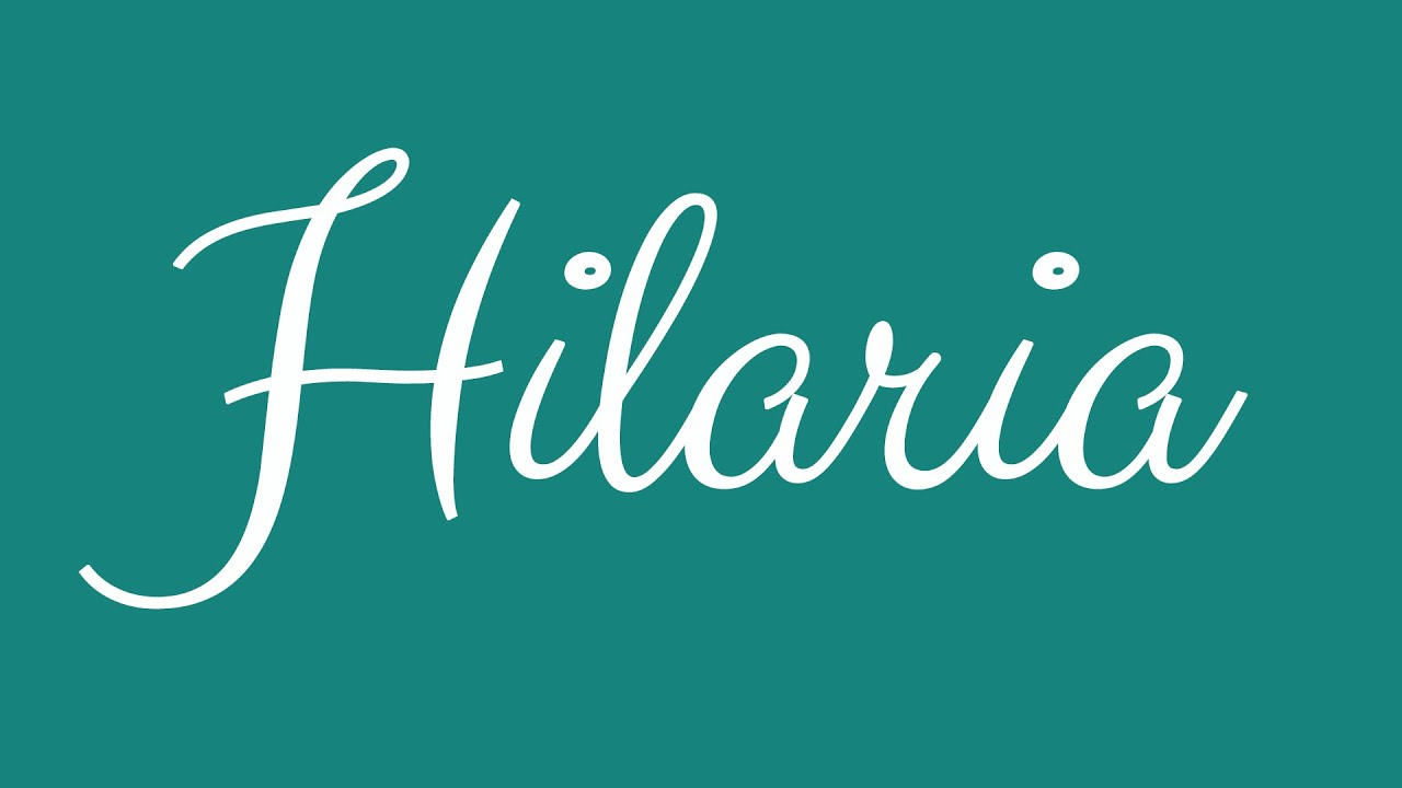 Hilaria Lettering Learn how to Sign the Name Hilaria Stylishly in Cursive Writing - YouTube