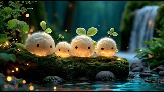 🔴 【24/7 LIVE】 Lumas' Glowing Waterfall Night ✨ | Gentle Celtic Music for Work & Calm screenshot 3