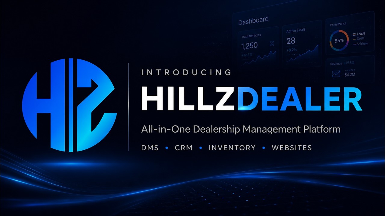 HillzDealer all-in-one dealership management platform video