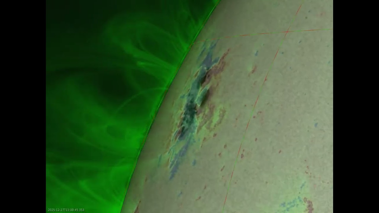 Fourth time we seen this active region, 4324. It was previously known as 4246,4274&4299-28.12.25