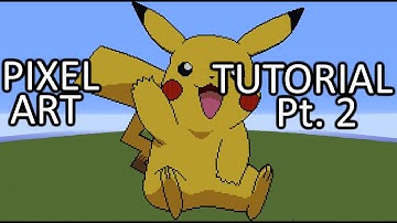 Minecraft Pixel Art Tutorial - Pikachu (Pokémon) Part 2 FINALE