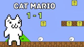 Cat Mario 1-1 Walkthrough screenshot 1