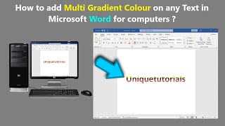 How to add Multi Gradient Colour on any Text in Microsoft Word for computers 