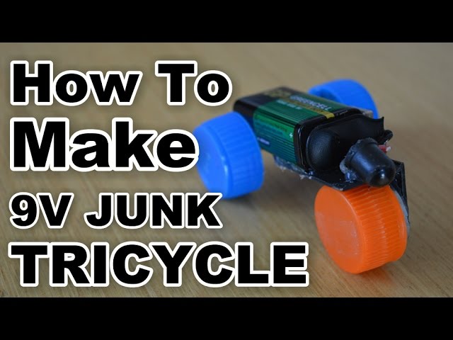 How To Make 9V Tricycle Toy - (from junk parts) - YouTube