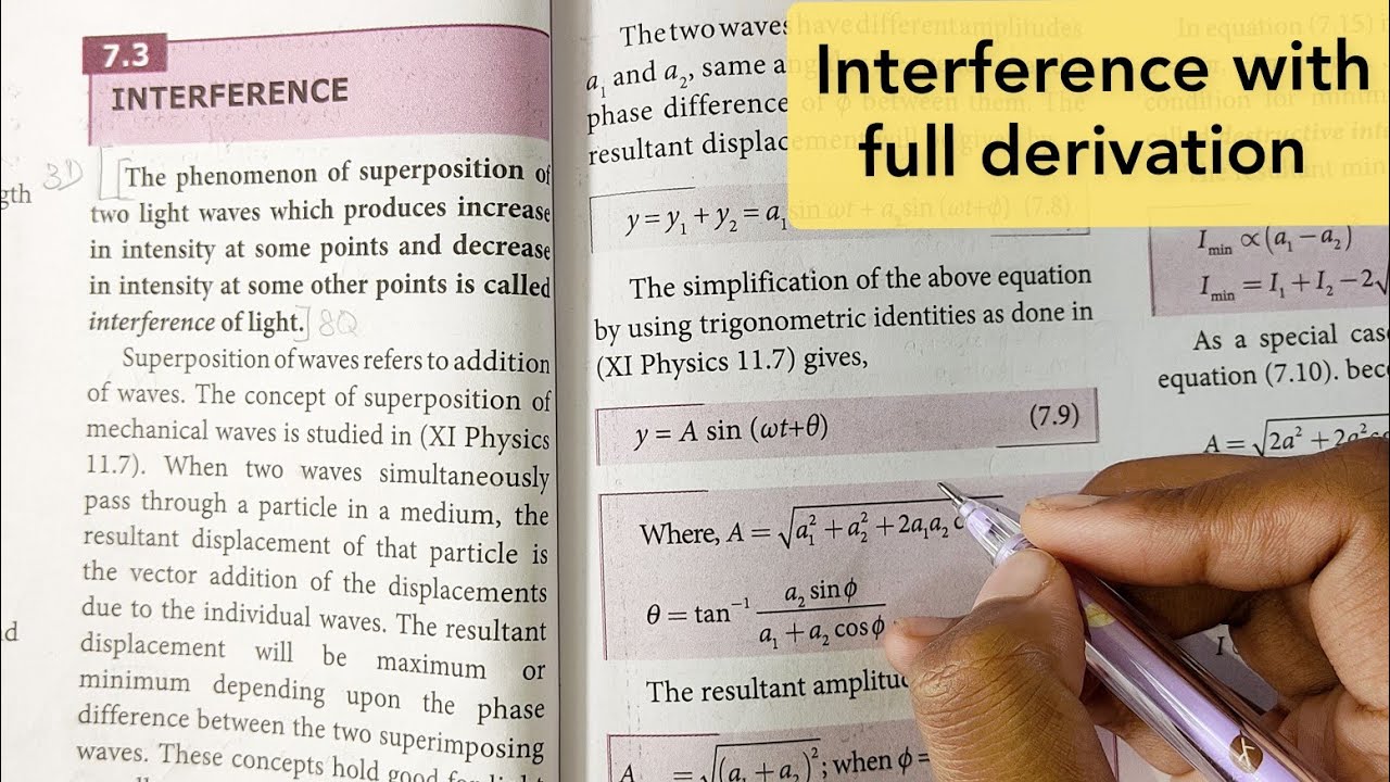 Interference with full derivation | Wave Optics | 12th Physics | In Tamil | Shivani's Classroom