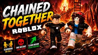 Chained Together(Roblox) But We Can't Fall! 😂