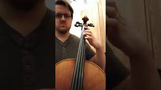 B flat Major Scale, Cello, One Octave