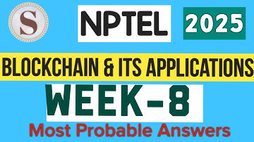 Blockchain and its Applications || NPTEL Week 8 assignment answers 2025 || #nptel #skumaredu