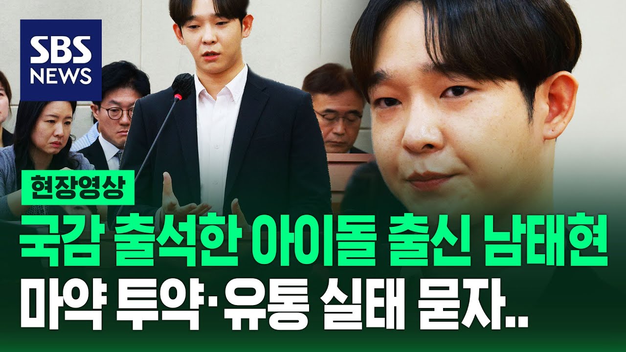 국정감사 출석한 '마약 투약 혐의' 아이돌 출신 가수 남태현…국회의원들에게 호소한 말은 (현장영상) / SBS