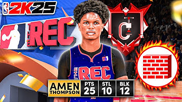 AMEN THOMPSON BUILD with 90 VERTICAL & 90 SPEED is OVERPOWERED in the RANDOM REC (NBA 2K25)