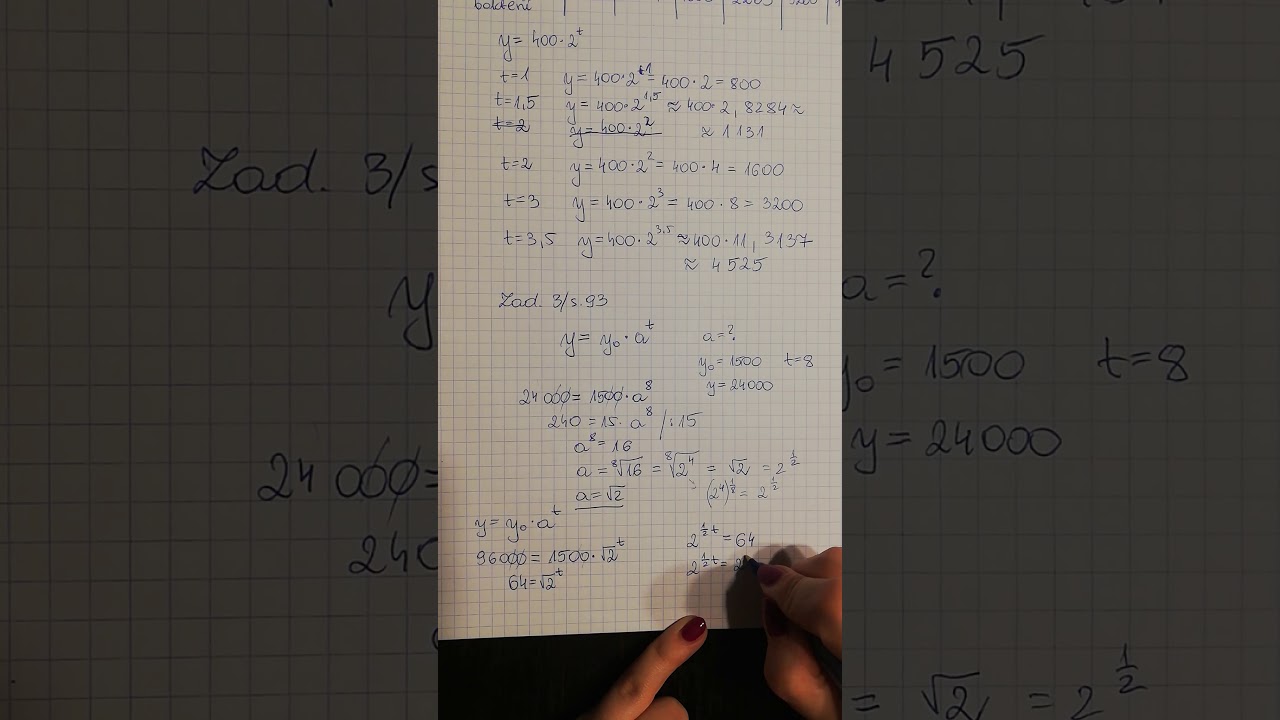 Funkcje wykładnicze i logarytmy - zastosowanie.
